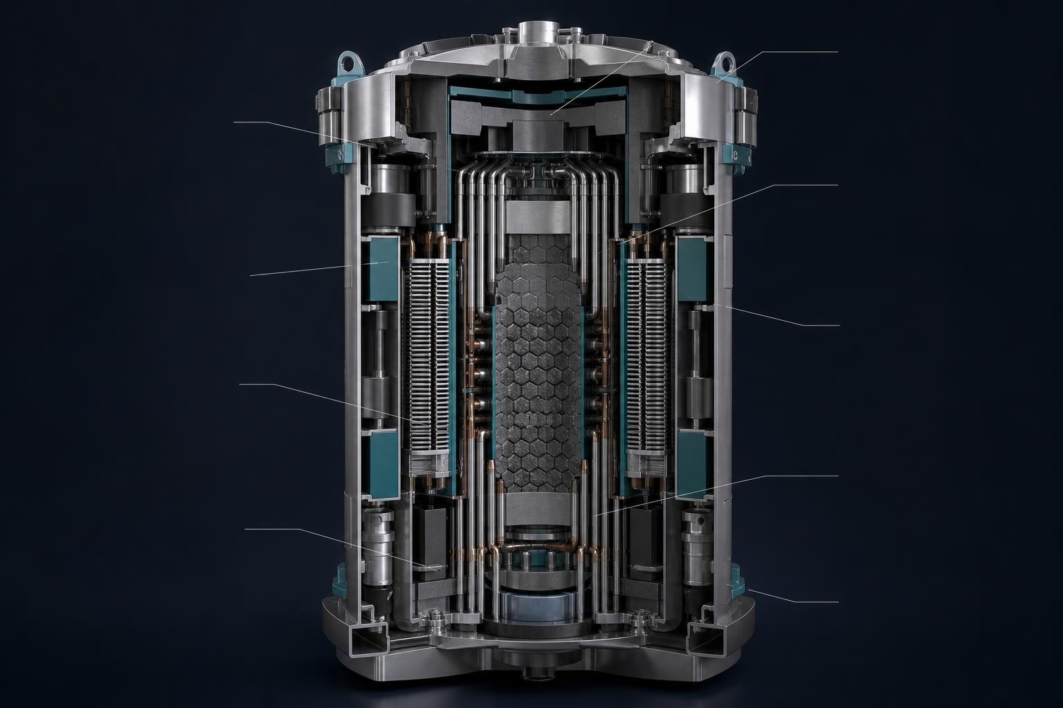 Longitudinal cutaway of the TidalCore reactor module
